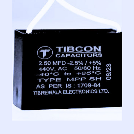 Tibcon box capacitor for Fan | 2 MFD | 440 V