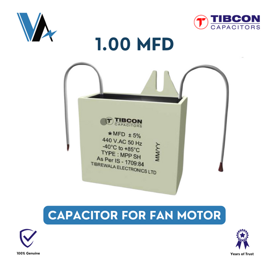 Tibcon box capacitor for Fan | 1 MFD | 440 V