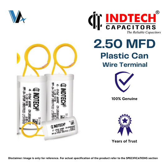INDTECH 2.50 MFD  CAPACITOR FOR FANS (CAN TYPE)