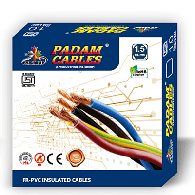 Padam 1.50 sq mm FR PVC insulated Multistrand flexible Copper Wire