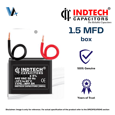 Indtech 1.50 MFD Capacitor for Fan Motor