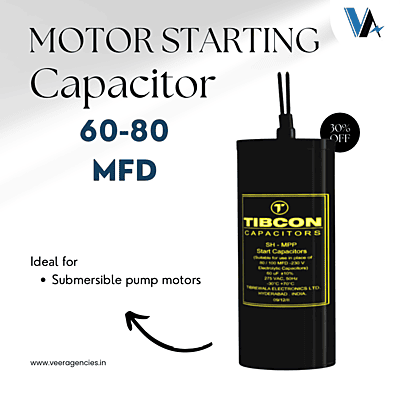 Tibcon 60-80 MFD 275 V Motor Starting Capacitor