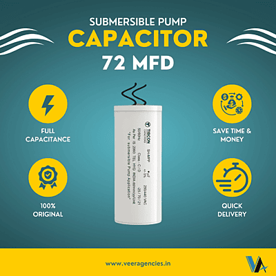 Tibcon 72 MFD 440 V Capacitor for Submersible Pump