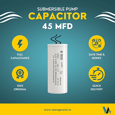 Tibcon 45 MFD 440 V Capacitor for Submersible Pump