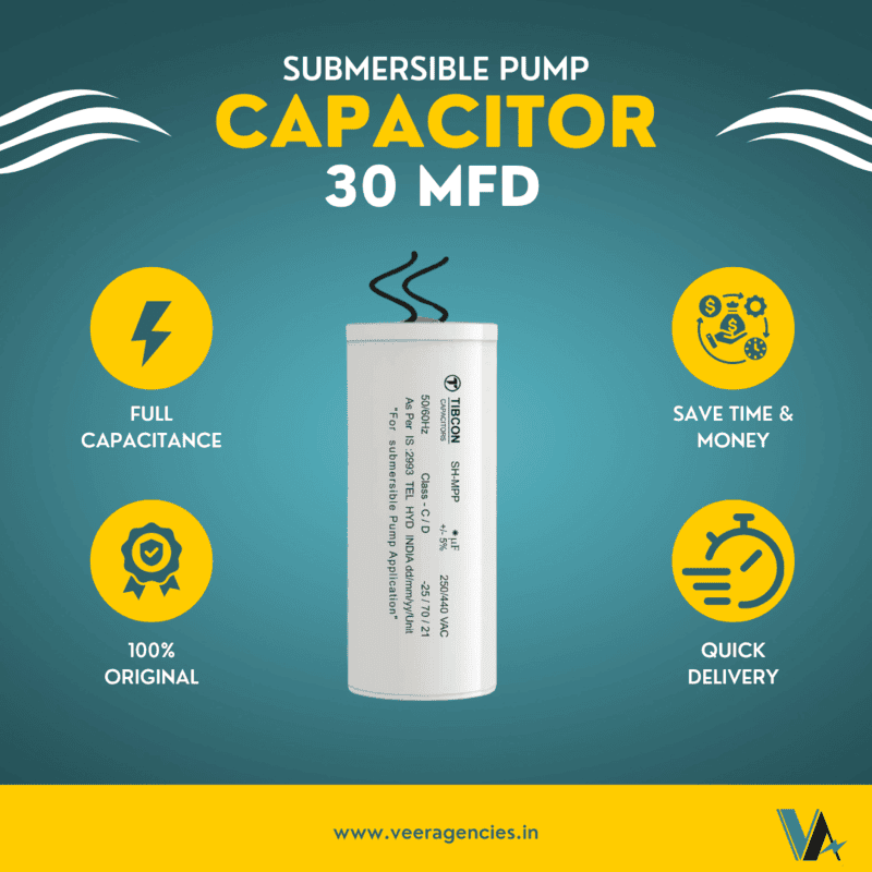 Tibcon 30 MFD 440 V Capacitor for Submersible Pump Tibcon 30 MFD 440 V Capacitor for Submersible Pump