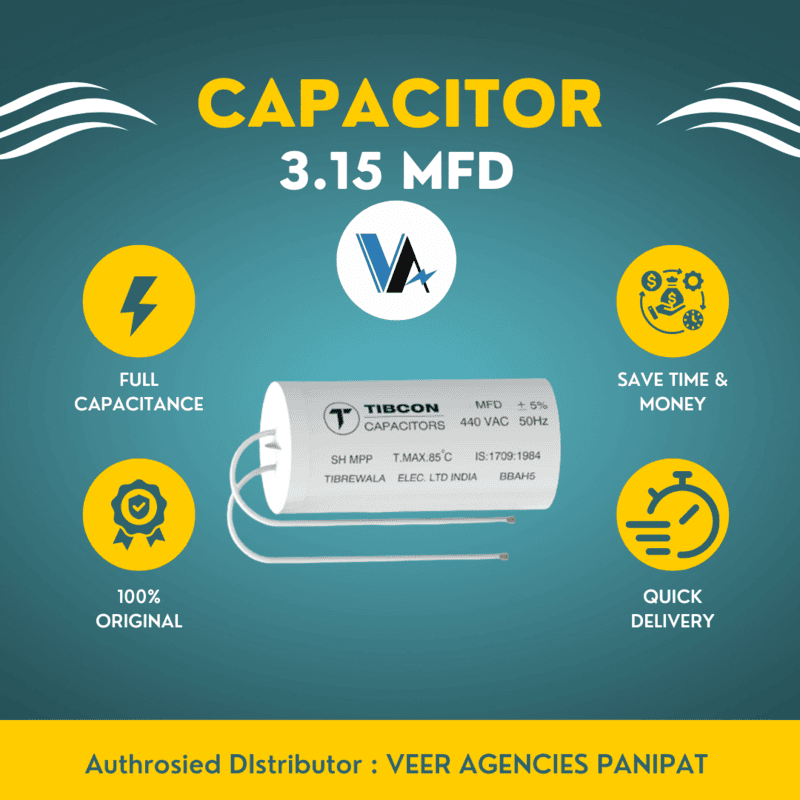 Tibcon 3.15 MFD Capacitor for Fan Tibcon 3.15 MFD Capacitor for Fan
