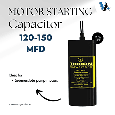 Tibcon 120-150 MFD 275 V Motor Starting Capacitor