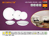 Compact LED Backlit Downlight Panel Round - UNO Compact LED Backlit Downlight Panel Round - UNO