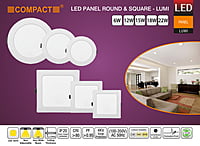 Compact LED Backlit Downlight Recessed Panel Round - Lumi Compact LED Backlit Downlight Recessed Panel Round - Lumi