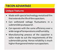 Tibcon 50 MFD capacitor for Submersible Pump Tibcon 50 MFD capacitor for Submersible Pump